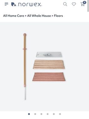 NWT, Norwex- Superior Mop System Nordic Naturals (champagne & rose quartz pads)